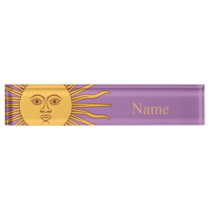 Sun face Art Illustration Thunder_Cove Nameplate
