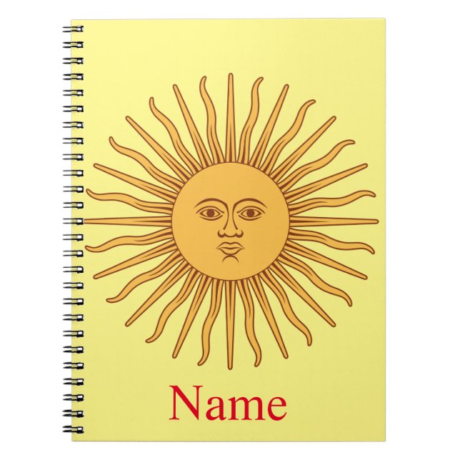 Sun face Art Illustration Thunder_Cove Notebook (Front)