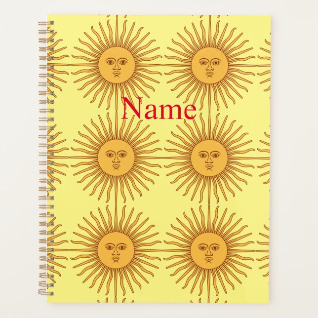 Sun face Art Illustration Thunder_Cove  Planner (Front)