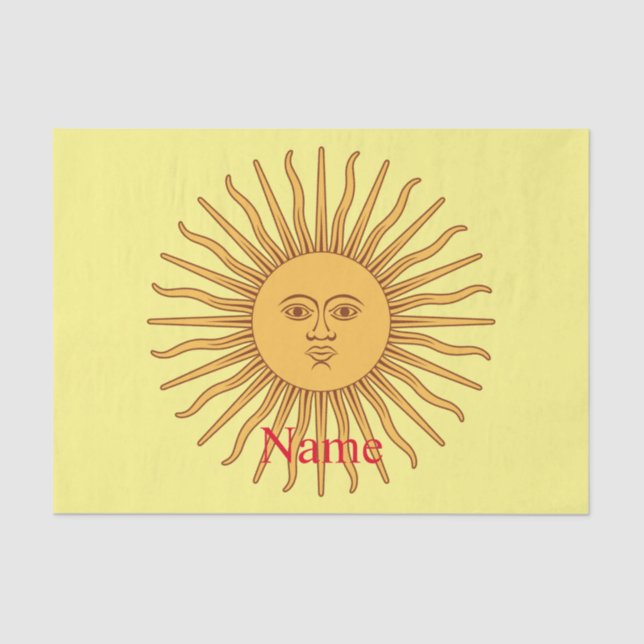 Sun face Art Illustration Thunder_Cove Tissue Paper (Front)