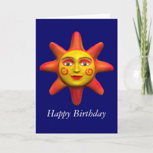 Sun face - Birthday Card