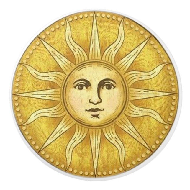 Sun Face Door or Drawer Pull (Front)