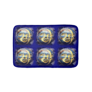 sun-face moon-face bath mat