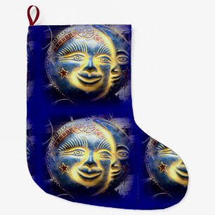 sun face/ moon face Christmas stocking