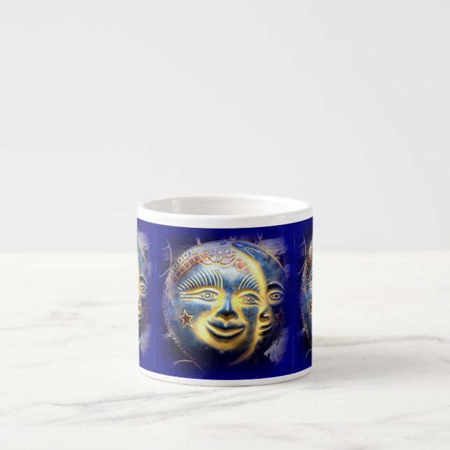 sun face/ moon face espresso mug (Front)