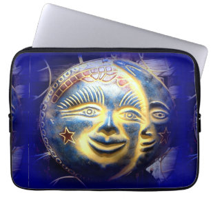 sun face/ moon face laptop sleeve
