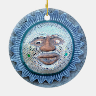 sun face/ moon face ornament