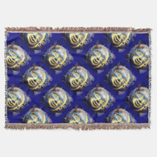 sun face/ moon face throw blanket