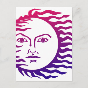 Sun Face Postcard