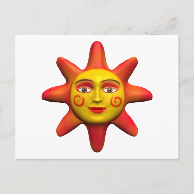 Sun face postcard (Front)