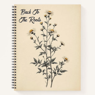 Sun-Faded Naturalist Print Vintage Herb Notebook