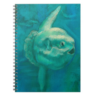 Sun Fish, Mola Mola Ocean Underwater Animals Art Notebook