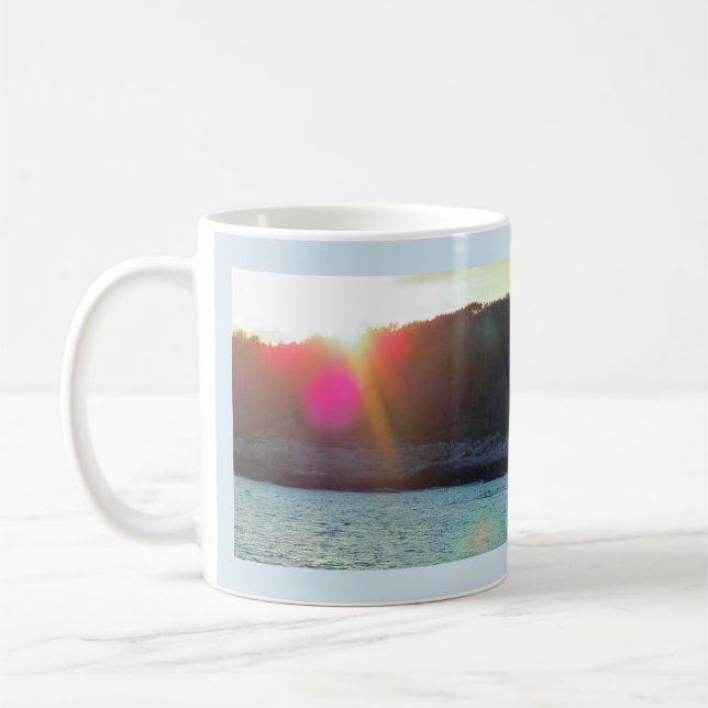 Sun Flare on Water Mug with Prayer of St. Aidan (Left)