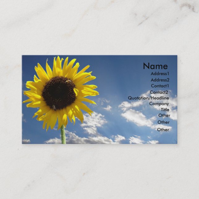 Sun Flower Business Card (Front)