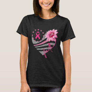 Sun flower faith bling bling Breast Cancer T-Shirt