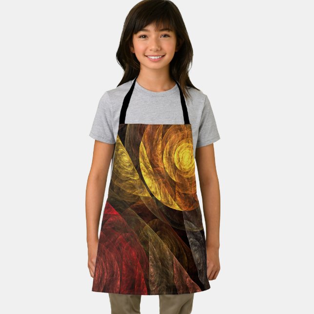 Sun Flower Floral Modern Abstract Art Pattern Apron (Insitu)