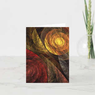 Sun Flower Floral Modern Abstract Art Pattern Card