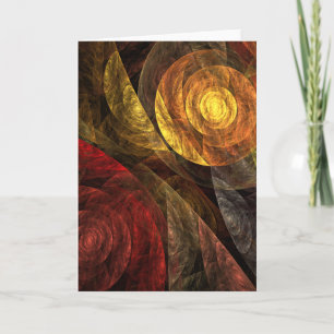 Sun Flower Floral Modern Abstract Art Pattern Card