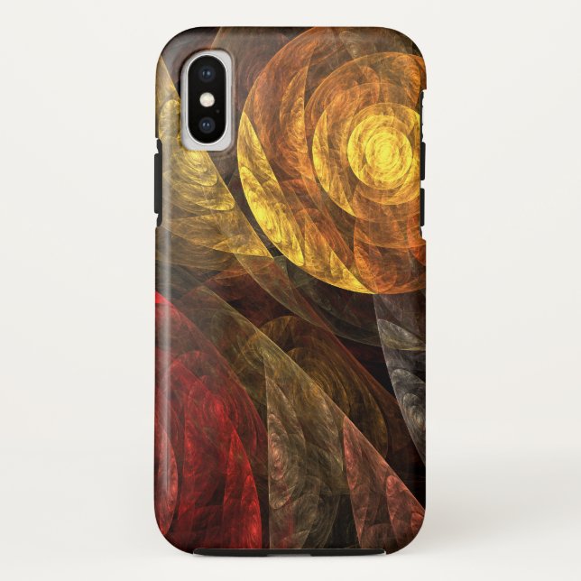 Sun Flower Floral Modern Abstract Art Pattern Case-Mate iPhone Case (Back)