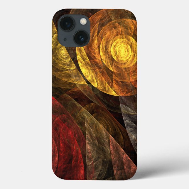Sun Flower Floral Modern Abstract Art Pattern Case-Mate iPhone Case (Back)
