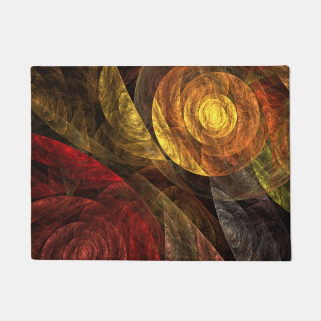 Sun Flower Floral Modern Abstract Art Pattern Doormat (Front)