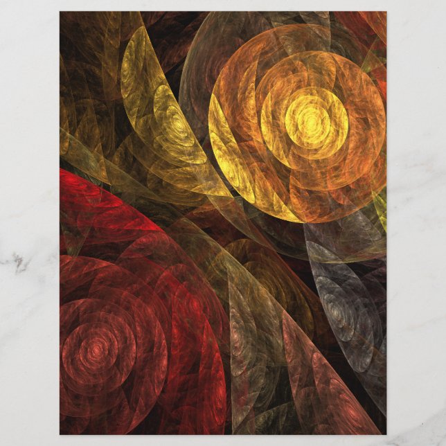 Sun Flower Floral Modern Abstract Art Pattern Flyer (Front)