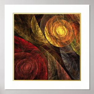 Sun Flower Floral Modern Abstract Art Pattern Foil Prints