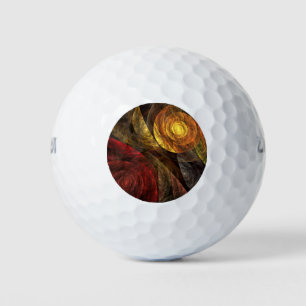 Sun Flower Floral Modern Abstract Art Pattern Golf Balls