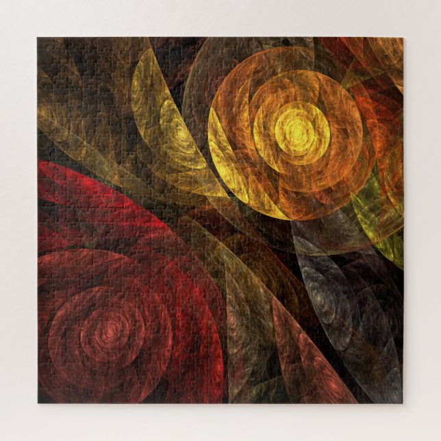 Sun Flower Floral Modern Abstract Art Pattern Jigsaw Puzzle (Vertical)