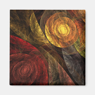 Sun Flower Floral Modern Abstract Art Pattern Magnet
