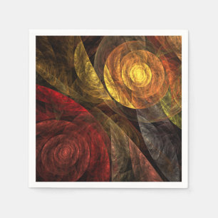 Sun Flower Floral Modern Abstract Art Pattern Napkin
