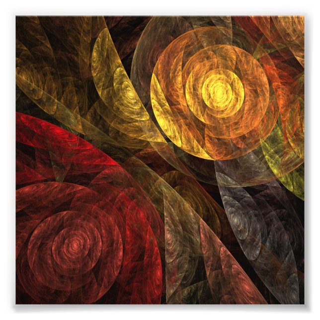 Sun Flower Floral Modern Abstract Art Pattern Photo Print (Front)