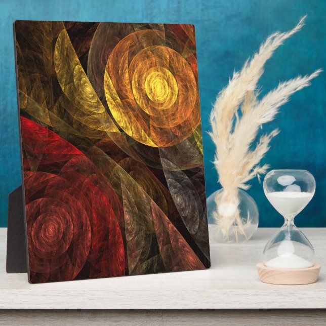 Sun Flower Floral Modern Abstract Art Pattern Plaque (Side)
