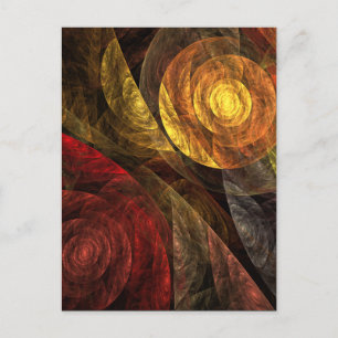 Sun Flower Floral Modern Abstract Art Pattern Postcard