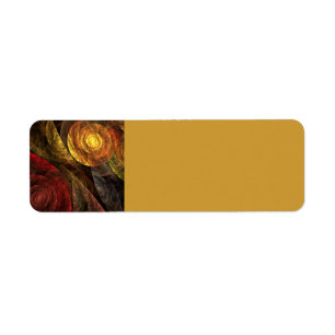 Sun Flower Floral Modern Abstract Art Pattern Return Address Label