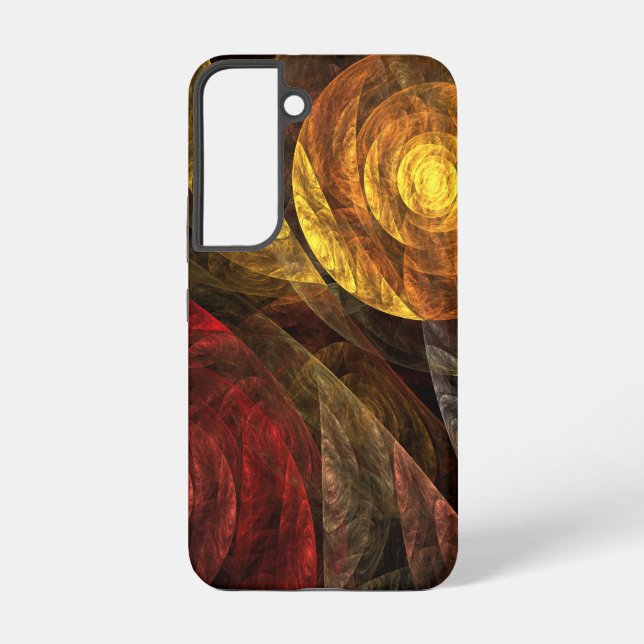 Sun Flower Floral Modern Abstract Art Pattern Samsung Galaxy S22 Case (Back)