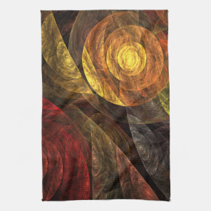Sun Flower Floral Modern Abstract Art Pattern Tea Towel