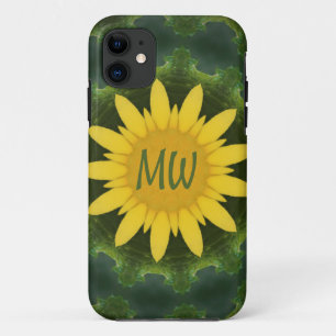 Sun Flower Monogram iPhone 11 Case