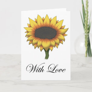 Sun Flower (With Love) Greeting Card