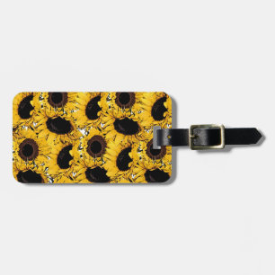 sun flowers petals swim dive marine nature yellow luggage tag