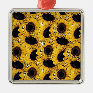 sun flowers petals swim dive marine nature yellow metal tree decoration