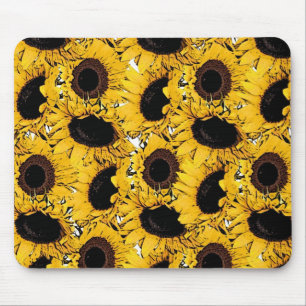 sun flowers petals swim dive marine nature yellow mouse pad