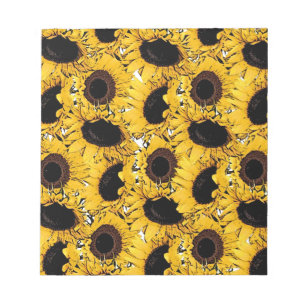 sun flowers petals swim dive marine nature yellow notepad