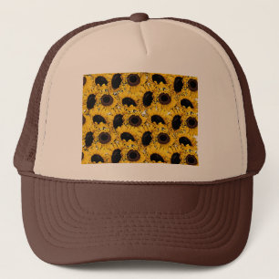 sun flowers petals swim dive marine nature yellow trucker hat