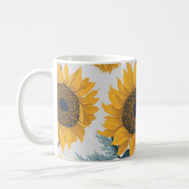 Sun flowers - Summer mug (Left)