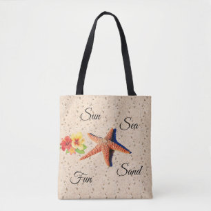 Sun & fun beach tote bag