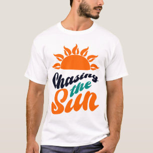 Sun Garden Chasing The Sun Retro Summer Art T-Shirt