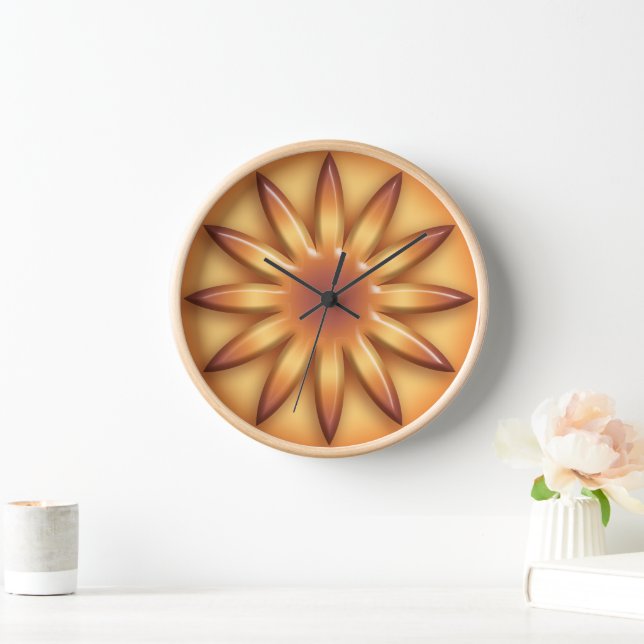 Sun. Geometric gradient element. Clock (Home)