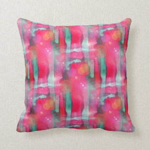 Sun glare abstract painted watercolor cushion