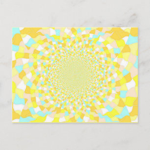 Sun Glint Water BeDazzle Art Postcard Blue / Gold